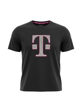 T-Mobile Mens Black Logo Short Sleeve T-Shirt "ARE YOU WITH US?" Back Print M